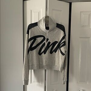 Unique PINK VS Cropped Sweatshirt